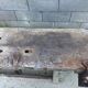Wooden carpenter's workbench with iron and wooden vice