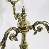 Pair of girandoles 3 bronze lights