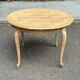 Table de repas ronde, ovale extensible en chêne poncé