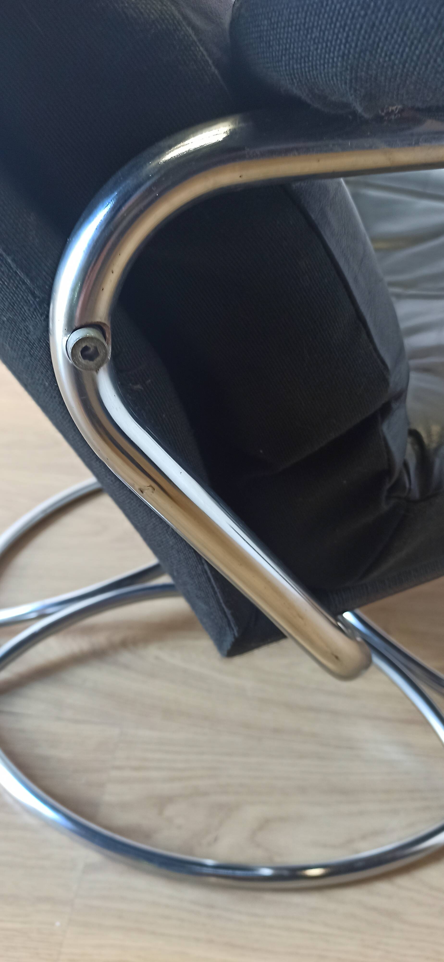 Scandinavian design leather armchair 70s