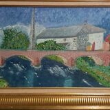 Oil on landscape canvas