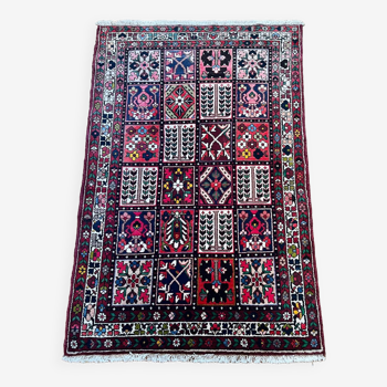 Handmade old Persian oriental rug 202cmx135cm