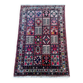 Handmade old Persian oriental rug 202cmx135cm