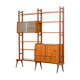 Scandinavian free standing teak wall unit, Norway 1960s.