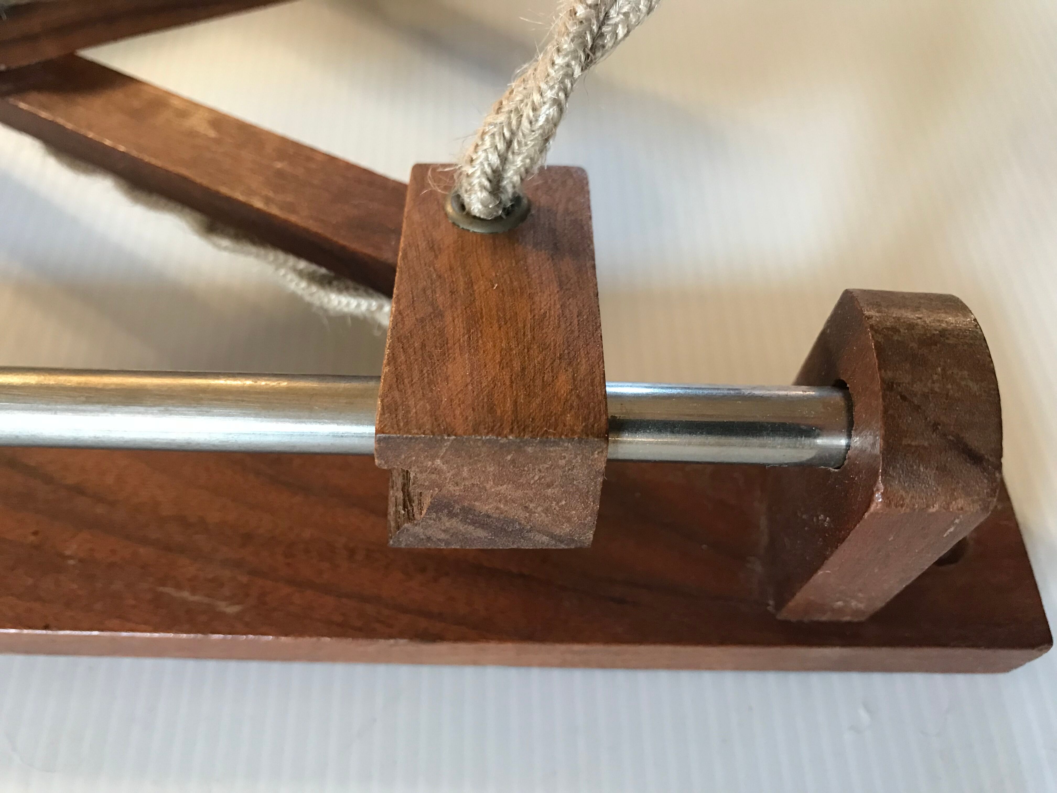 Scandinavian teak scissor lamp