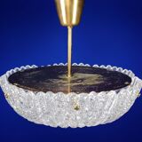 1960s Orrefors Carl Fagerlund Brass & Crystal ‘Embassy’ Pendant Lamp