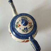 Théière Henriot Quimper – décor floral en relief