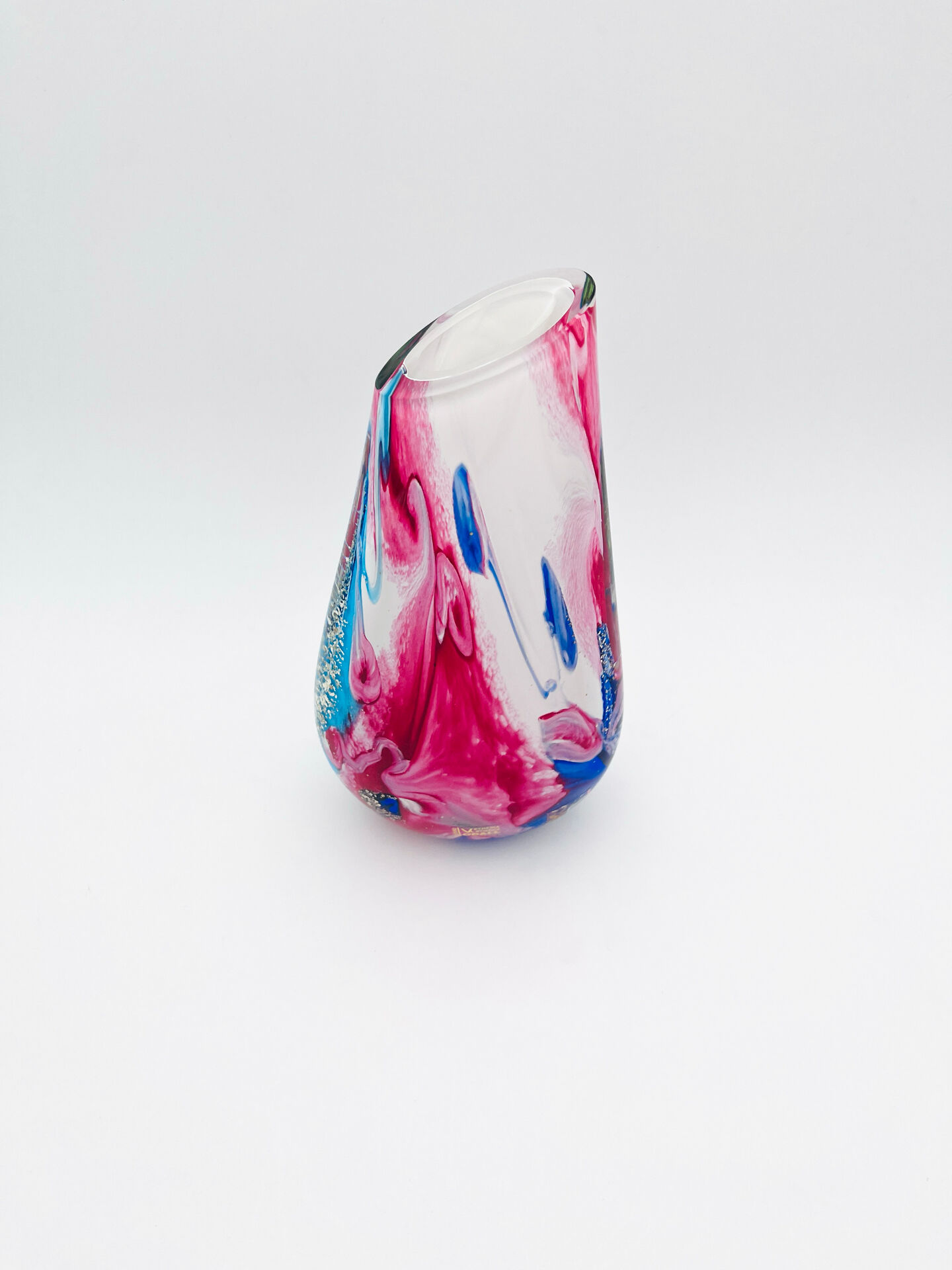 Oball Murano Vase - Sommerso - 24k Gold - Labeled - H30cm/3.4kg