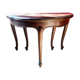 Extendable half moon mahogany table