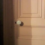 Haussmannian door 83x220.5cm with an old glazed transom frame.