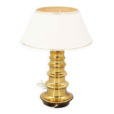 Lampe en verre doré de Gustav Leek pour Flygsfors, Suède, 1960