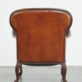 Fauteuil ancien en peau de mouton entièrement restauré