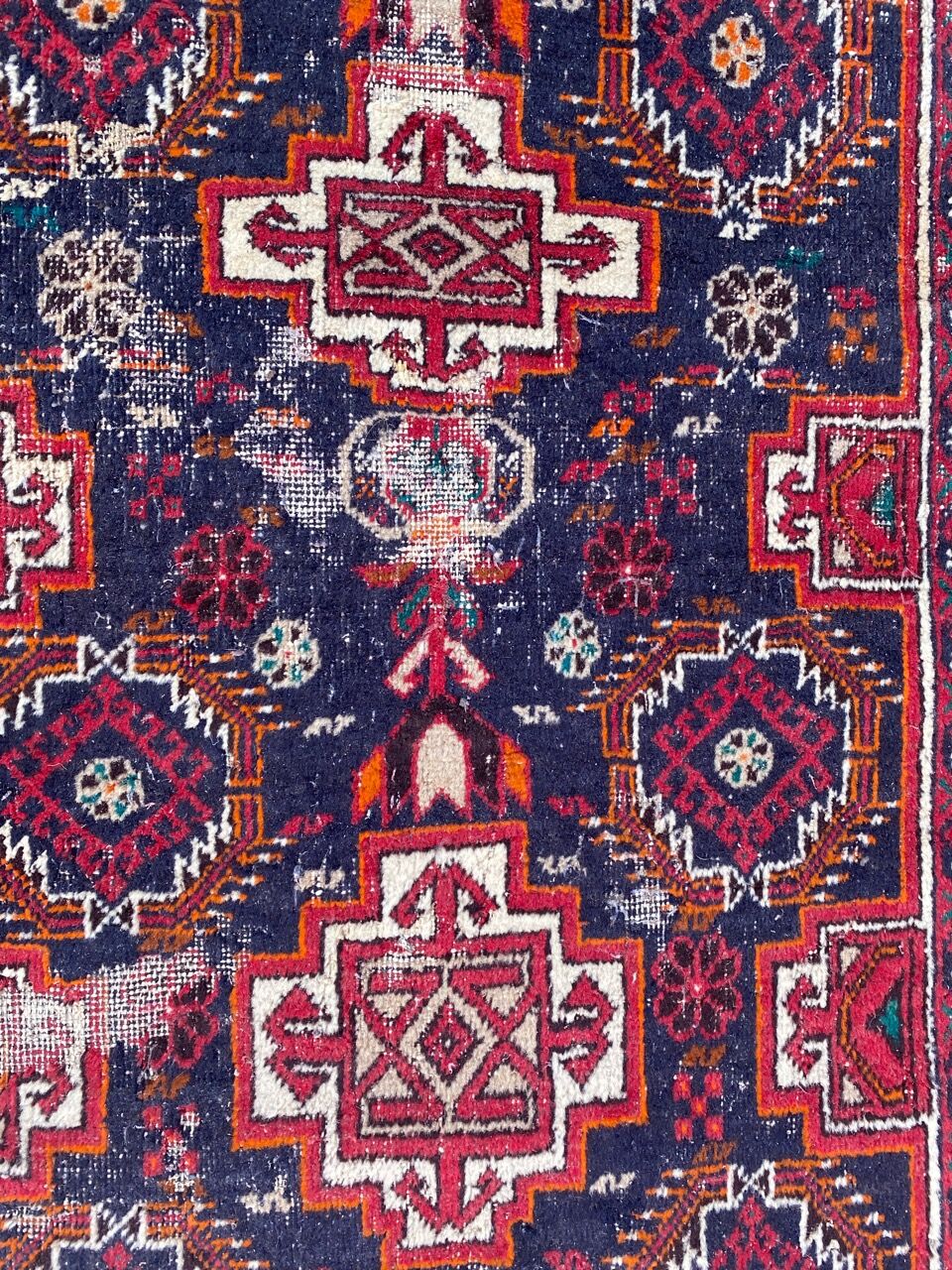 Vintage persian balutch handmade carpet 90x175 cm