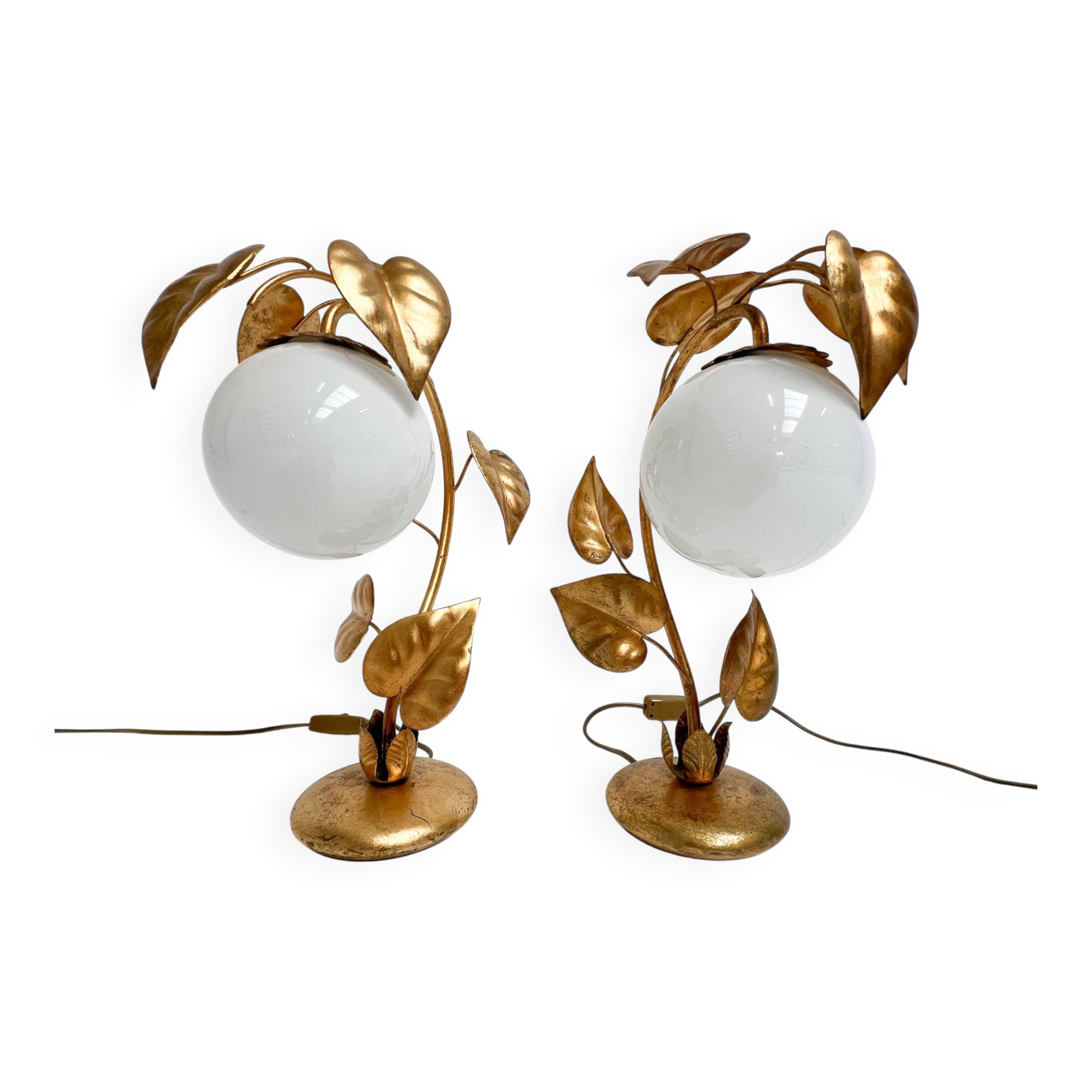 Set of 2 Florentine table lamps from Italy, 1960s