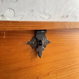 Swiss solid pine chest with wrought iron fittings, mid-20th century.