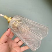 Vintage art deco frosted glass tulip pendant light