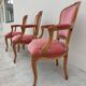 Série de 3 chaises Louis XV en chêne ancienne