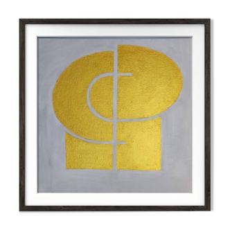 Modern gold painting 30x30 cm