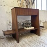 Jardinière années 50 palissandre constructiviste