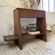 Jardinière années 50 palissandre constructiviste