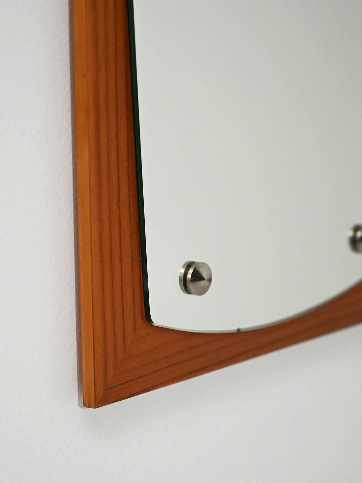 Scandinavian wall mirror in mahogany, 1950s