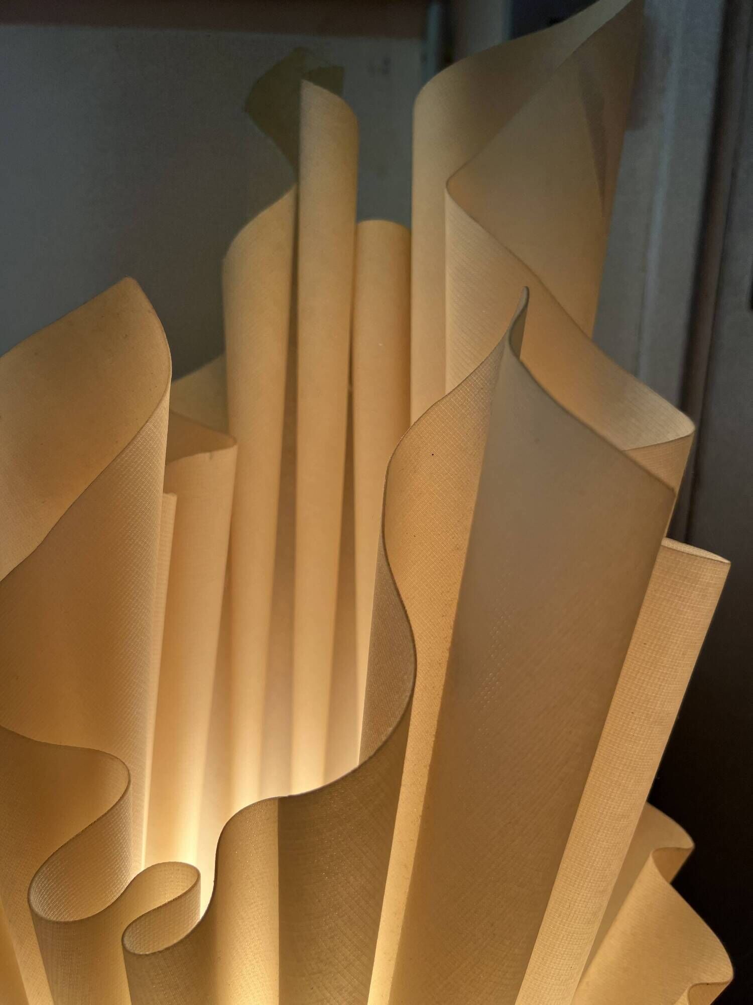 Corolle lamp by Georgia Jacob, luminous sculpture, French design from the 1970s.