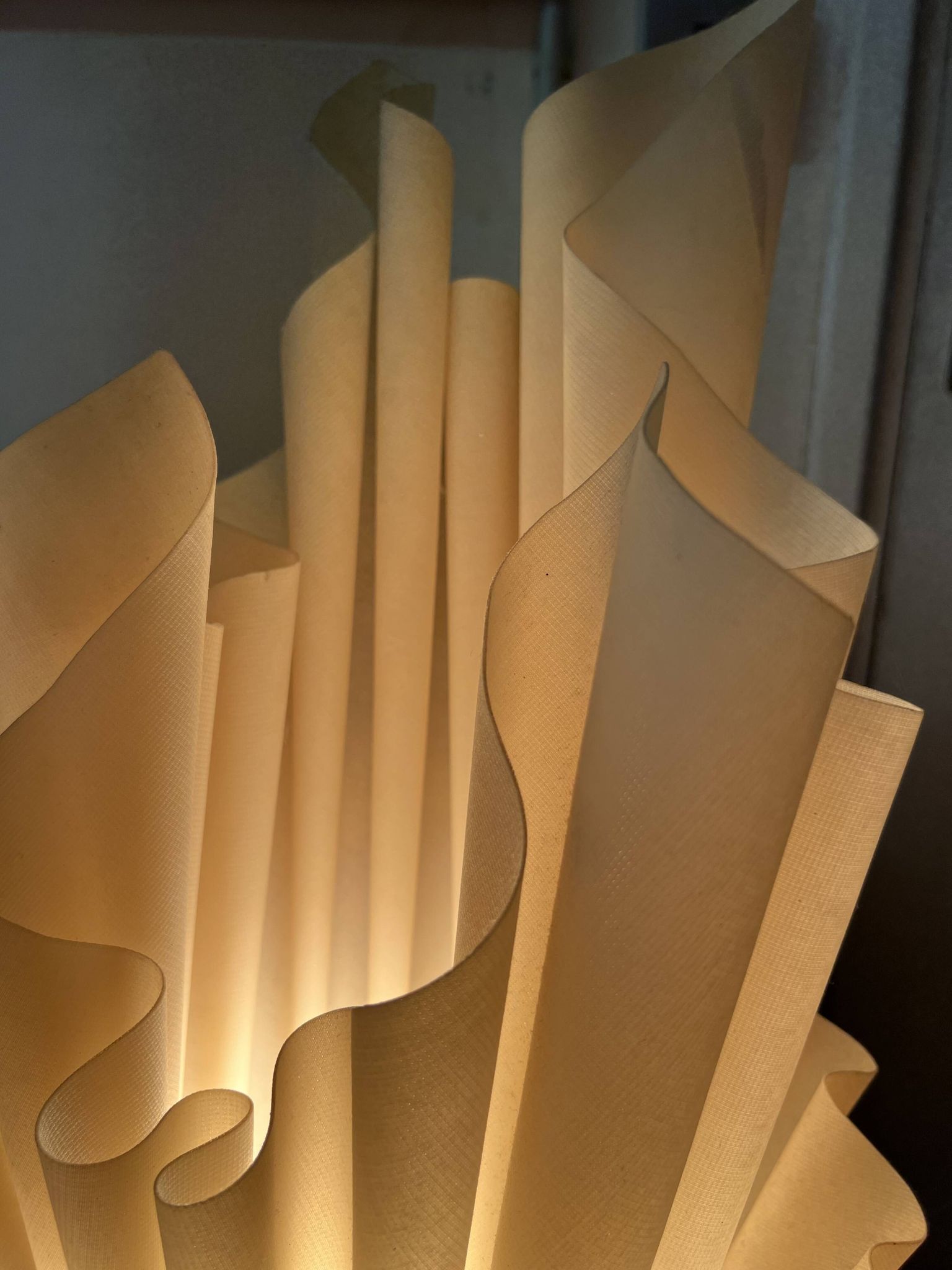 Corolle lamp by Georgia Jacob, luminous sculpture, French design from the 1970s.