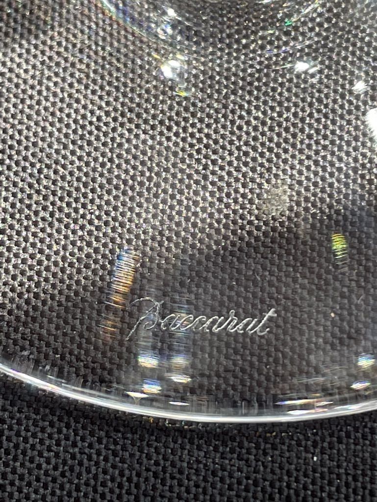 Baccarat – glasses size n°2 - art nouveau - blown plain crystal - service vence