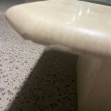 Ensemble de 3 tables basses vintage en marbre travertin