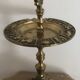 Vintage solid brass ashtray with zodiac sign decor
