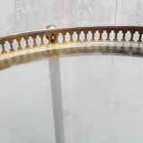 Gold brass and 1960 glass sellette/desserte