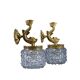 Pair of wall lamps Vintage Dauphin Brass Bathroom
