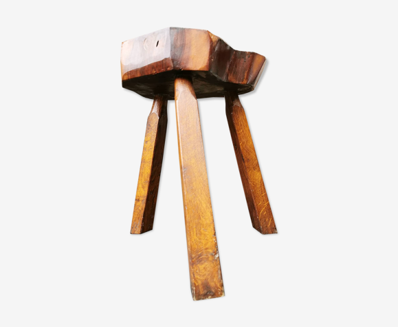 Tabouret tripode brutaliste