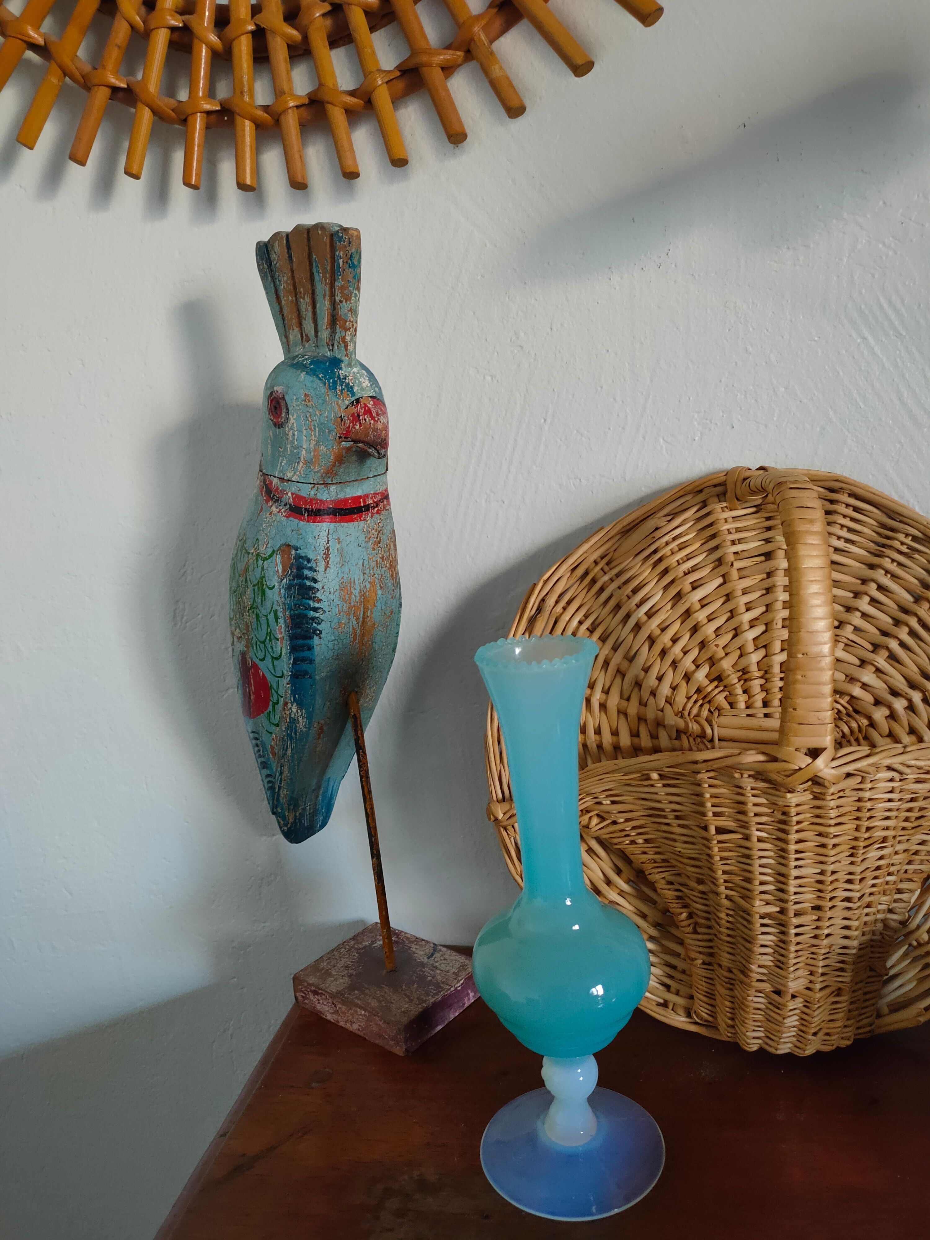 Blue Murano glass vase