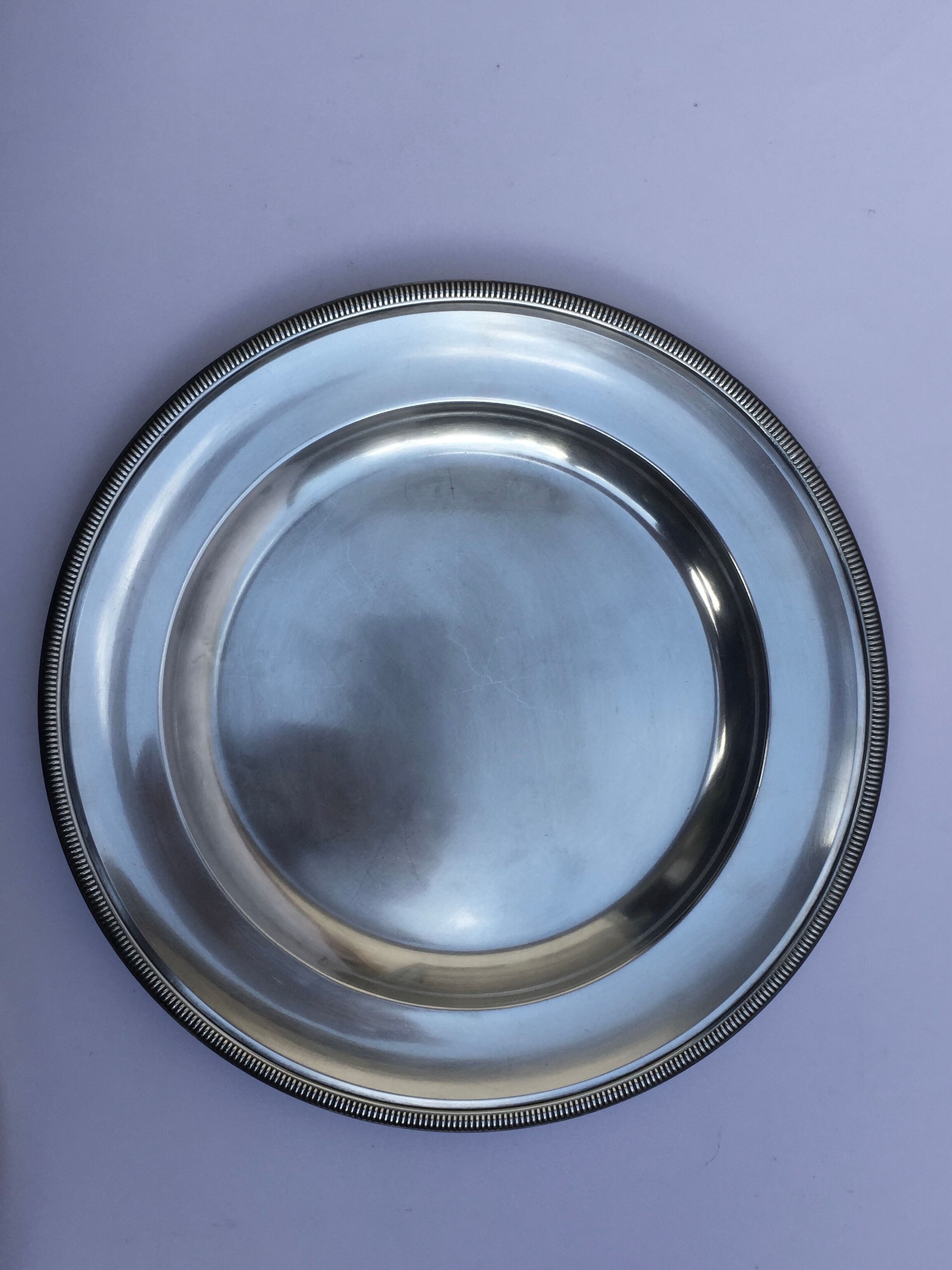 Set of 2 silver trays
