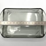 Plateau en teck et ses 4 raviers en verre empilables • Danemark • 1960