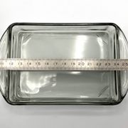 Teak tray and its 4 stackable glass dishes • Denmark • 1960