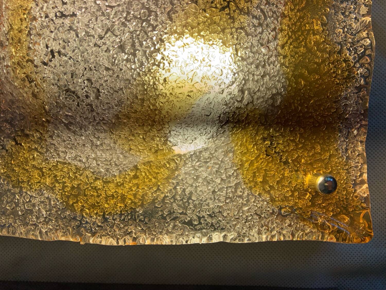 Pair of vintage Murano glass wall lights, Italian work, 70s