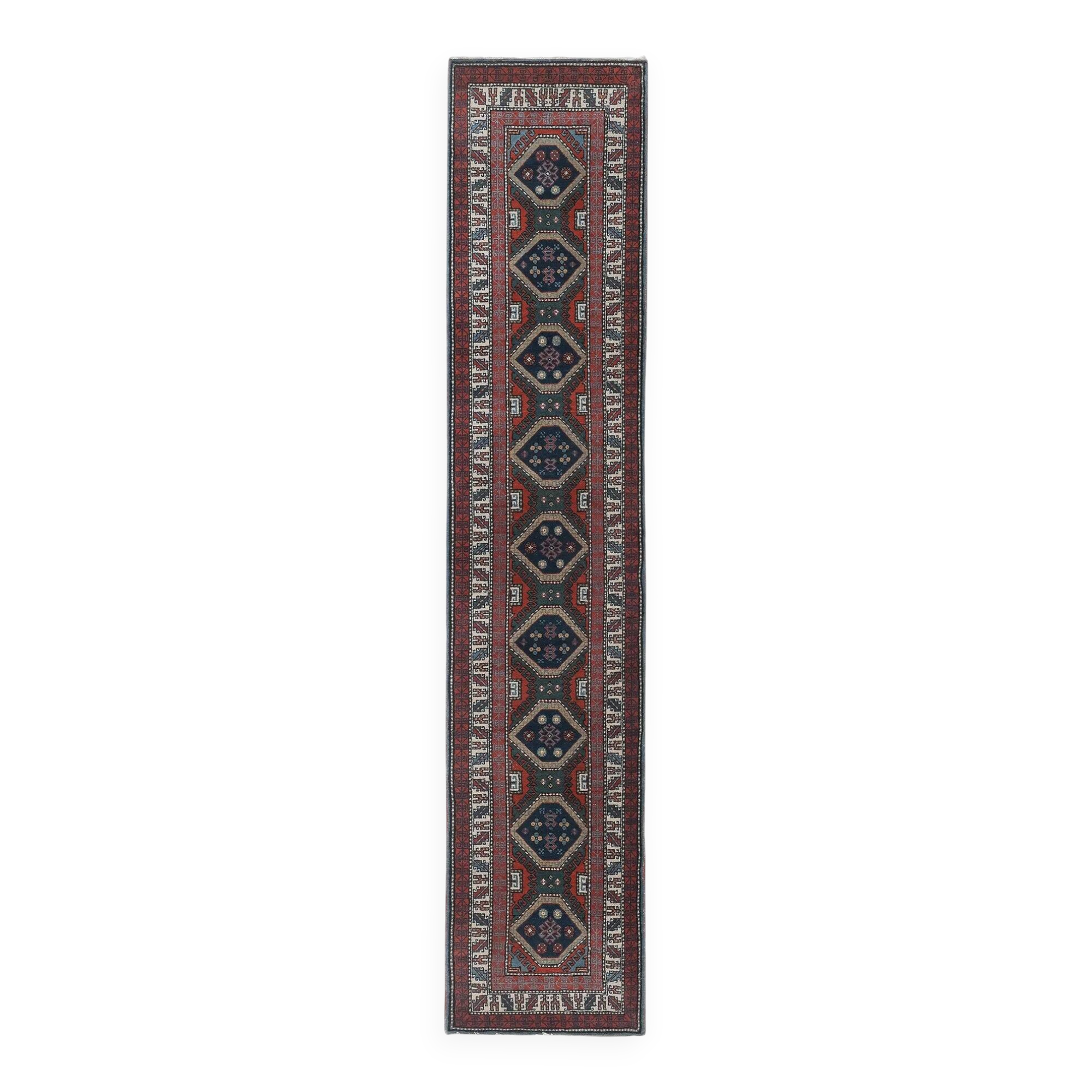Vintage Turkish hallway rug 66x316 cm