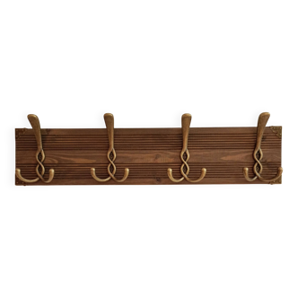 Wall-mounted coat rack with 5 multicoloured pumpkin hooks - Vintage style