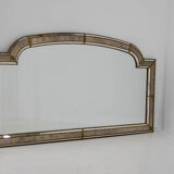 Miroir multi-facettes avec guirlandes en laiton, France, années 1970