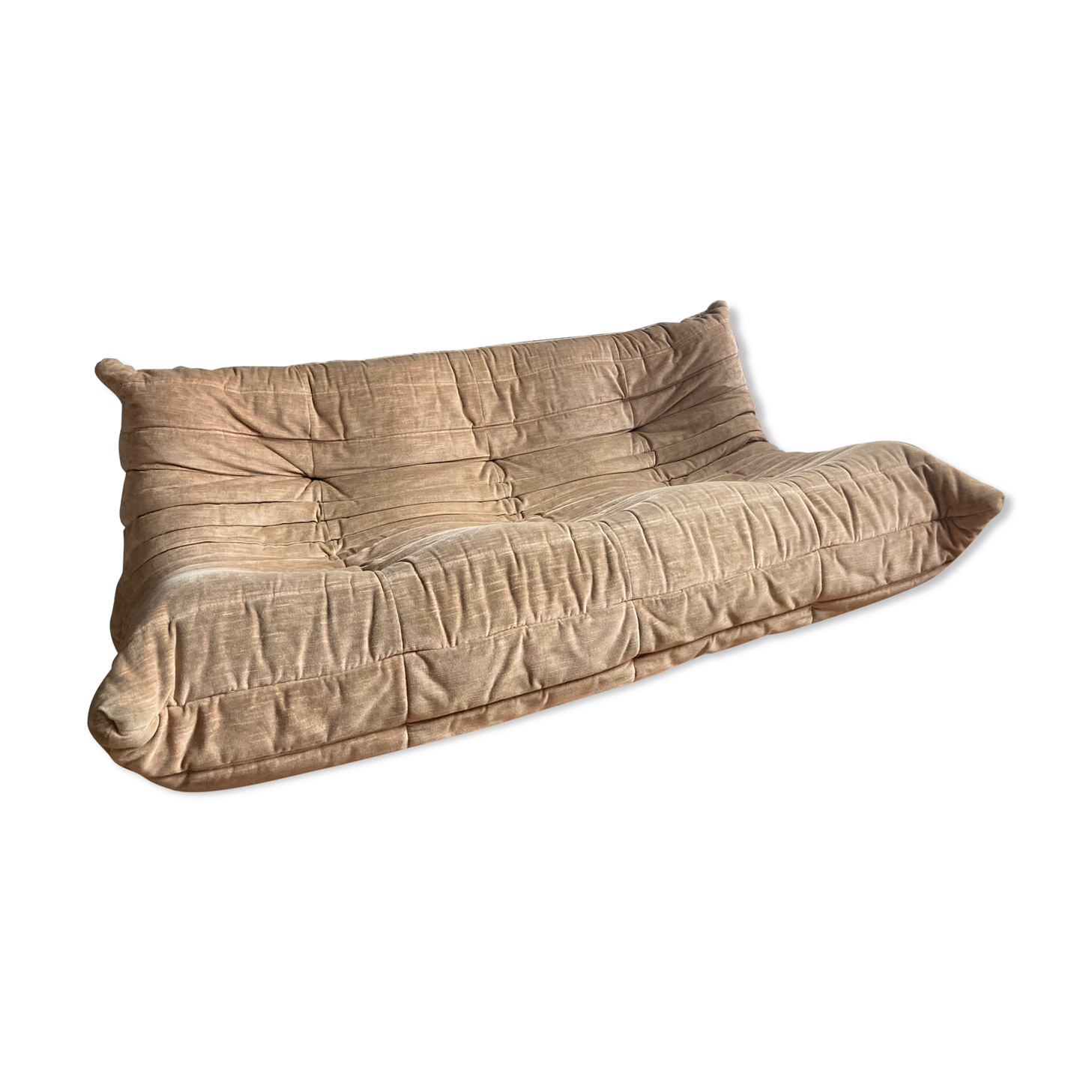 3-seater Togo velvet sofa