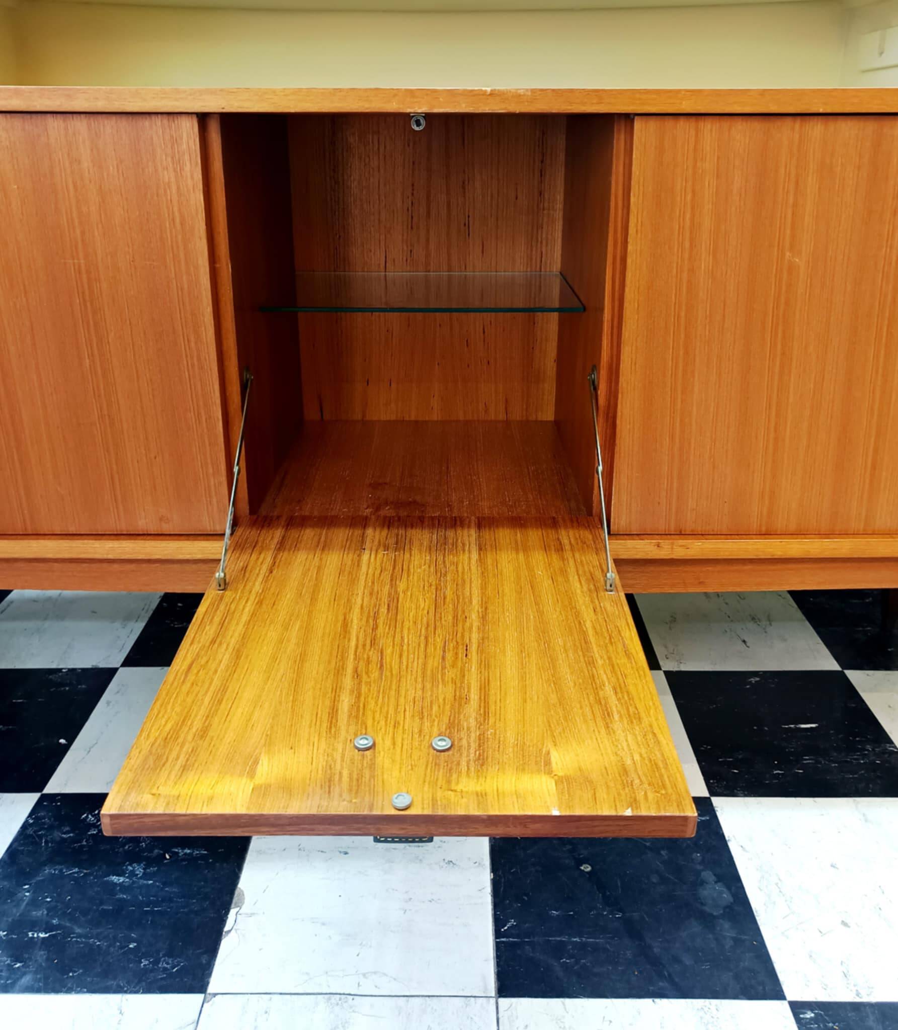 Teak and leather sideboard by Malora, 1955