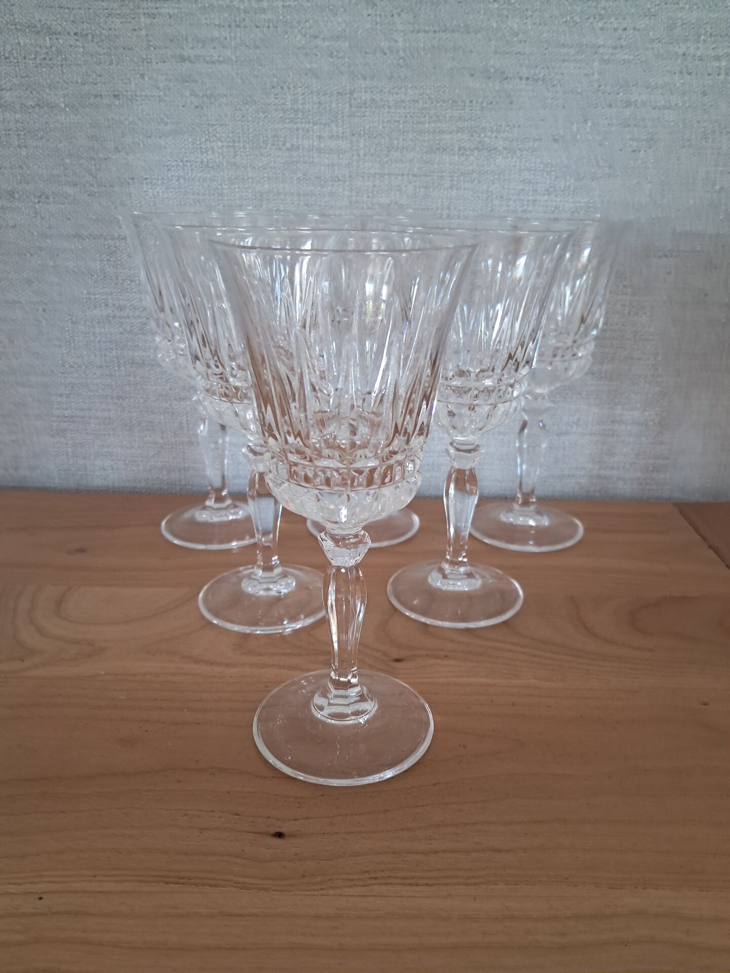 6 crystal glasses from Arques Model Villeneuve