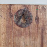 Wall shelf 3 shelves + 4 hooks cast iron in polychrome wood