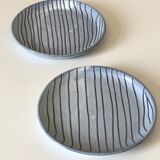 Pair of decorative plates signed innocenti annees 50