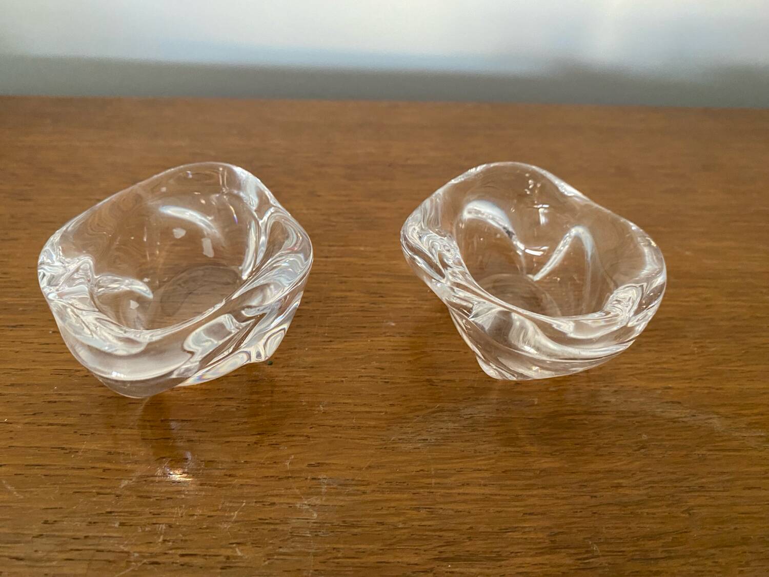 Pair of Crystal Salt Pepper Shakers BAYEL Made In France Vintage #C129