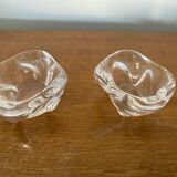 Pair of Crystal Salt Pepper Shakers BAYEL Made In France Vintage #C129
