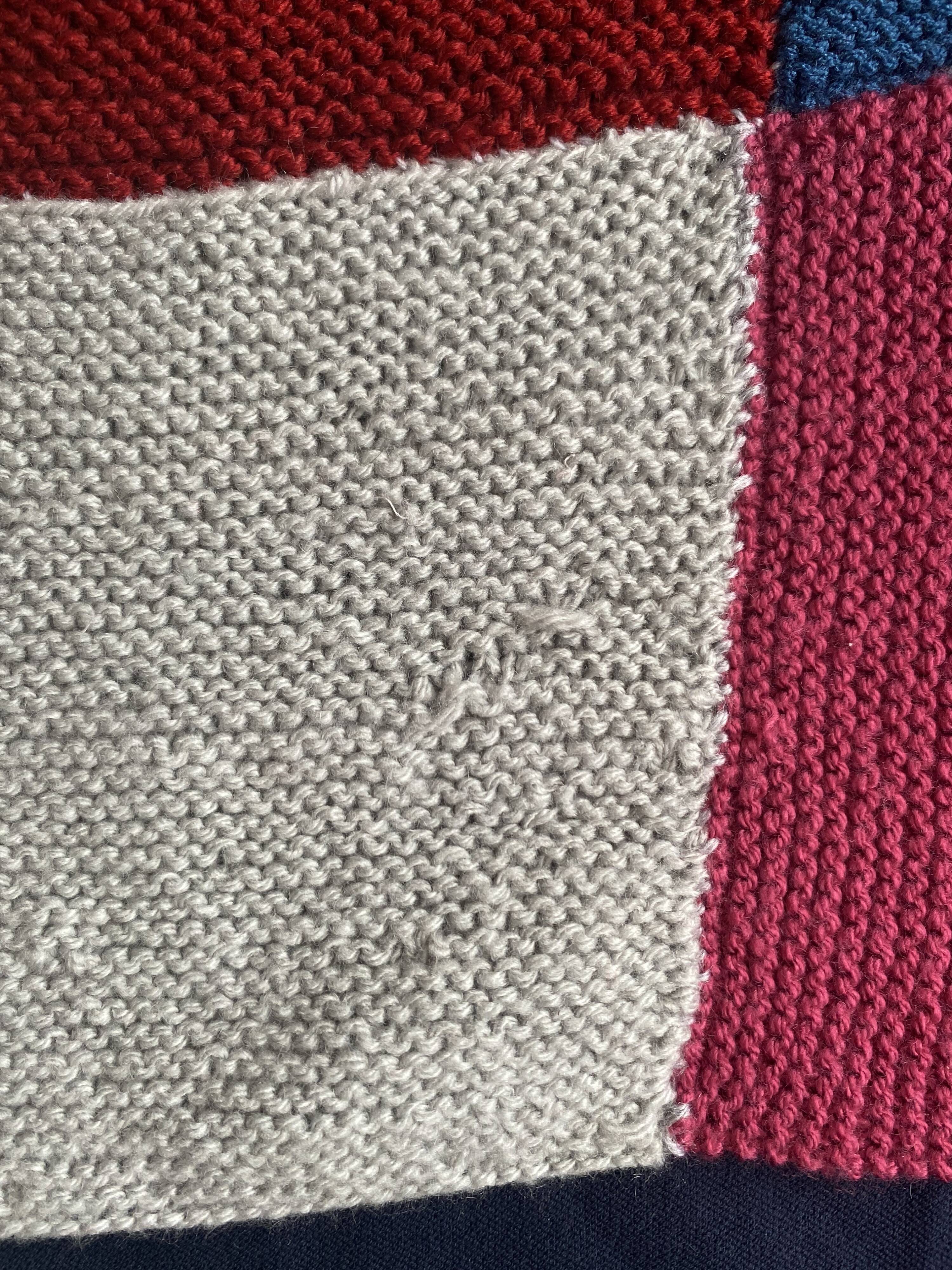 Wool patchwork plaid