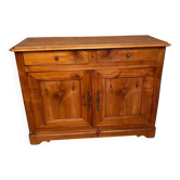 Small cherry wood sideboard in golden honey color